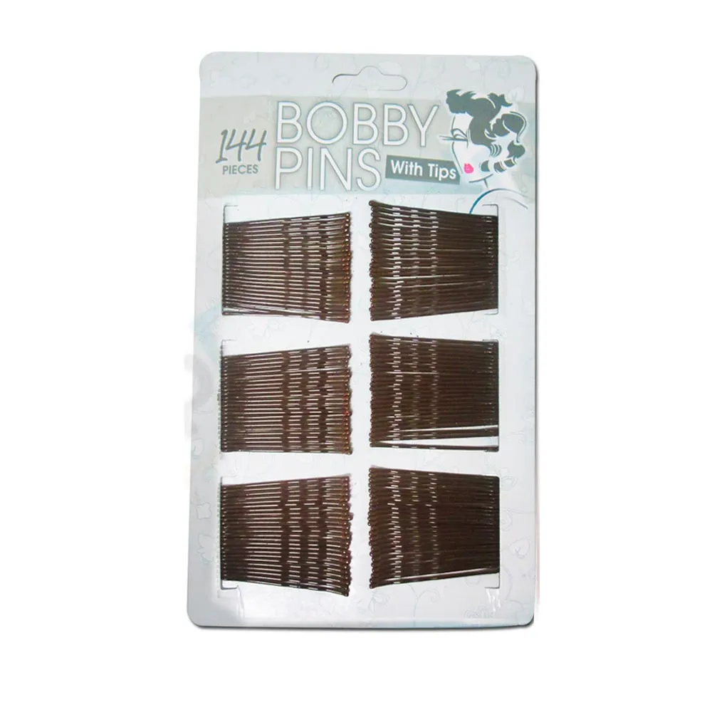 144 Pcs Fashion Hair Styling Bobby Pins Ladies Girls Clips Grips Salon Black New