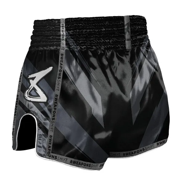 8 Weapons Muay Thai Shorts Shift Black-Matt
