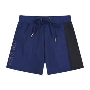 Aqua Blu Pre-Teens Lycra Swim Shorts AB2359BB - Building Blocks Navy Aqua Blu Pre-Teens Lycra Swim Shorts AB2359BB - Building Blocks Navy