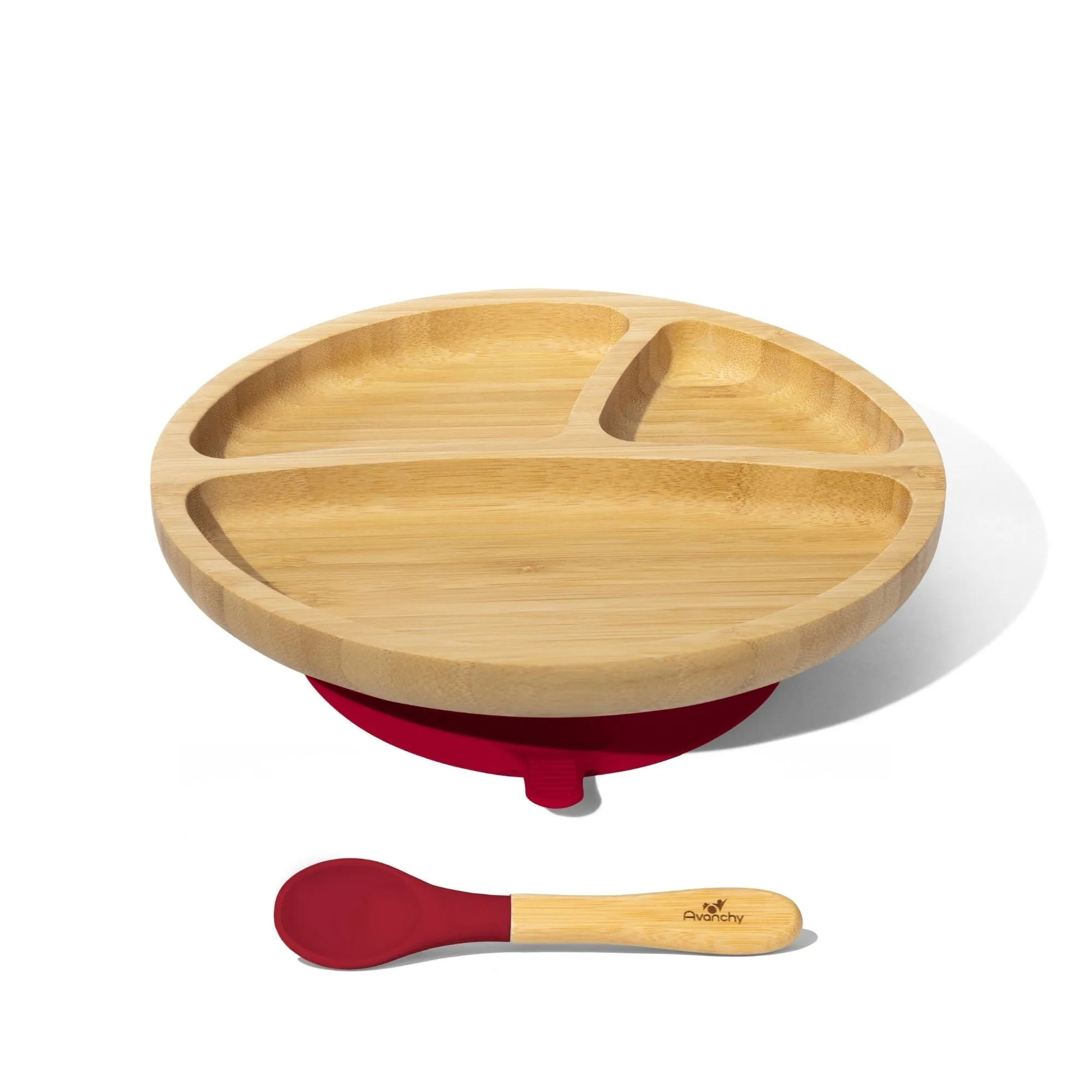 Avanchy Bamboo Toddler Plate & Spoon - Yellow