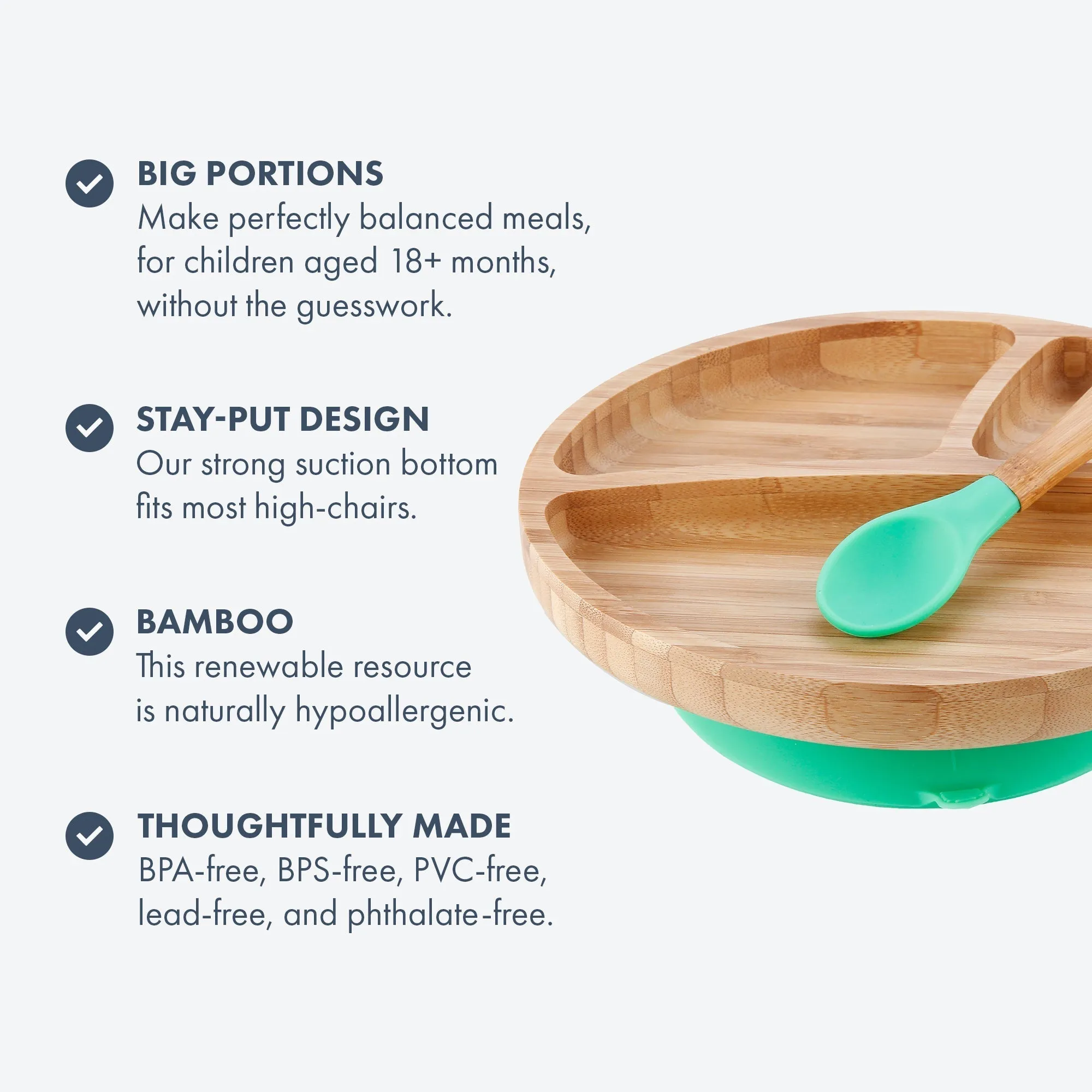 Avanchy Bamboo Toddler Plate & Spoon - Yellow