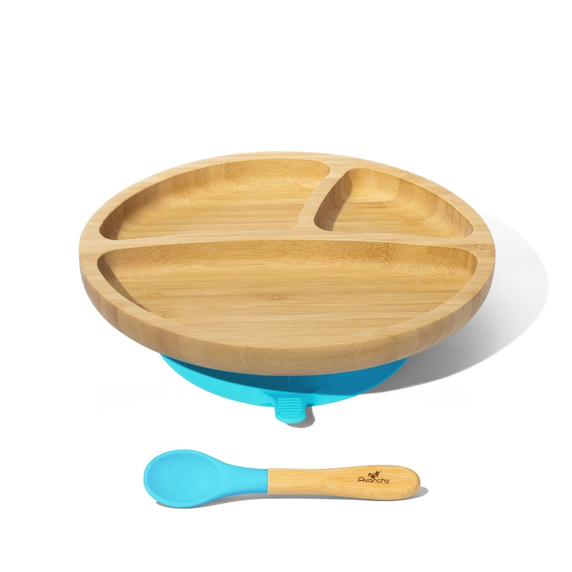 Avanchy Bamboo Toddler Plate & Spoon - Yellow