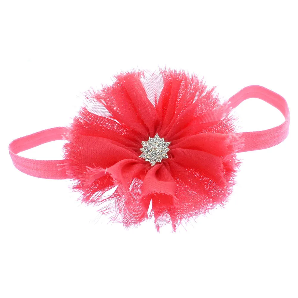 Baby Frayed Ballerina Flower Headband