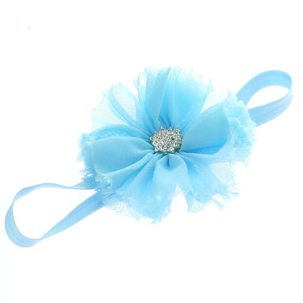 Baby Frayed Ballerina Flower Headband