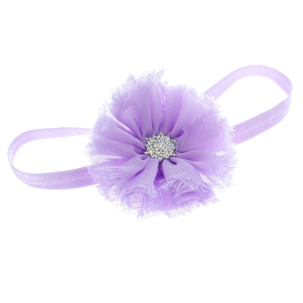 Baby Frayed Ballerina Flower Headband