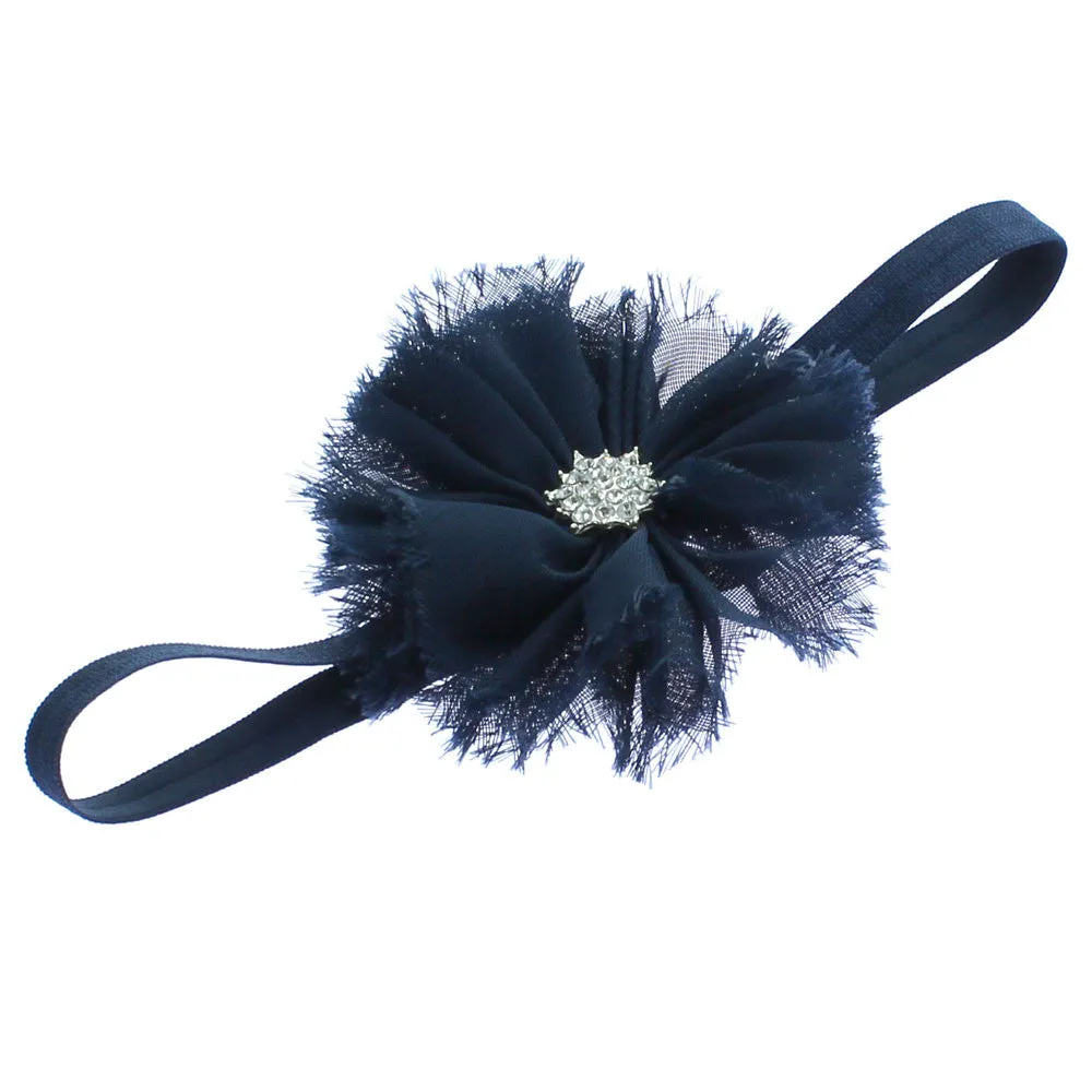 Baby Frayed Ballerina Flower Headband