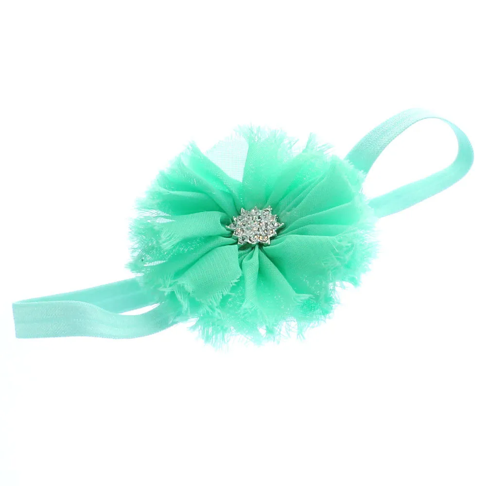 Baby Frayed Ballerina Flower Headband