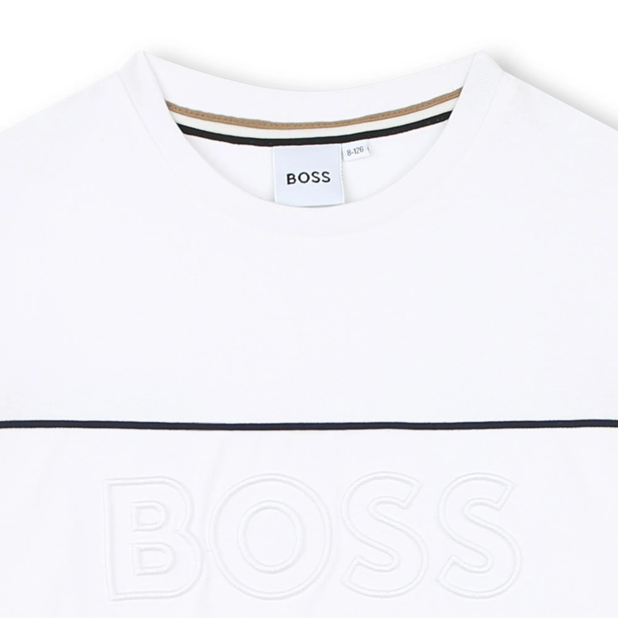 BOSS KIDSWEAR White Short Sleeve Tee Shirt