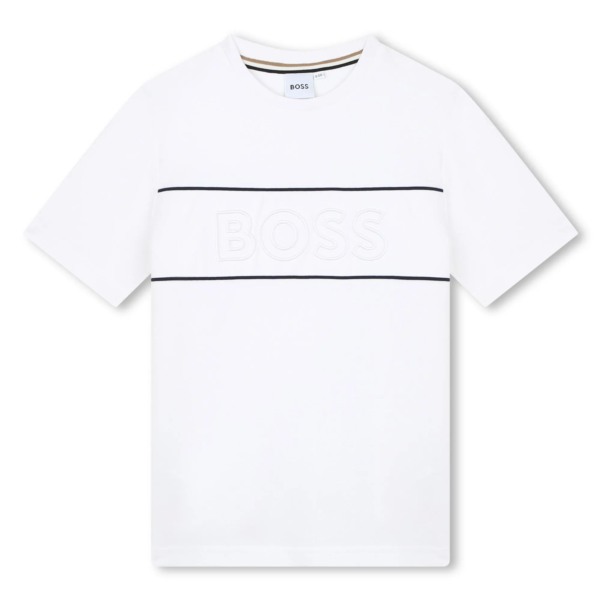 BOSS KIDSWEAR White Short Sleeve Tee Shirt