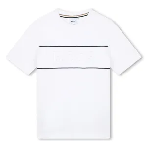 BOSS KIDSWEAR White Short Sleeve Tee Shirt BOSS KIDSWEAR White Short Sleeve Tee Shirt