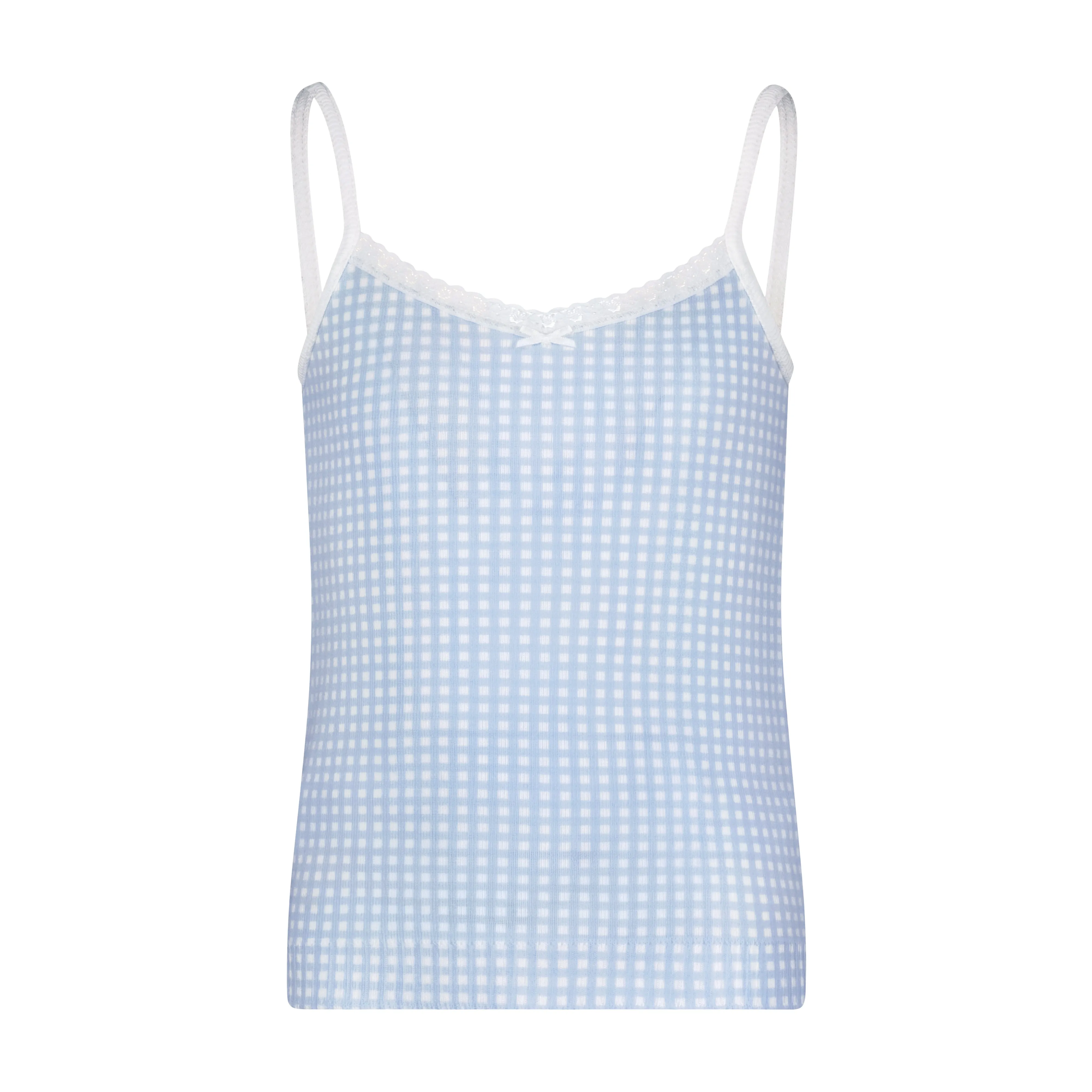 GIRLS CAMISOLE Blue Gingham Print