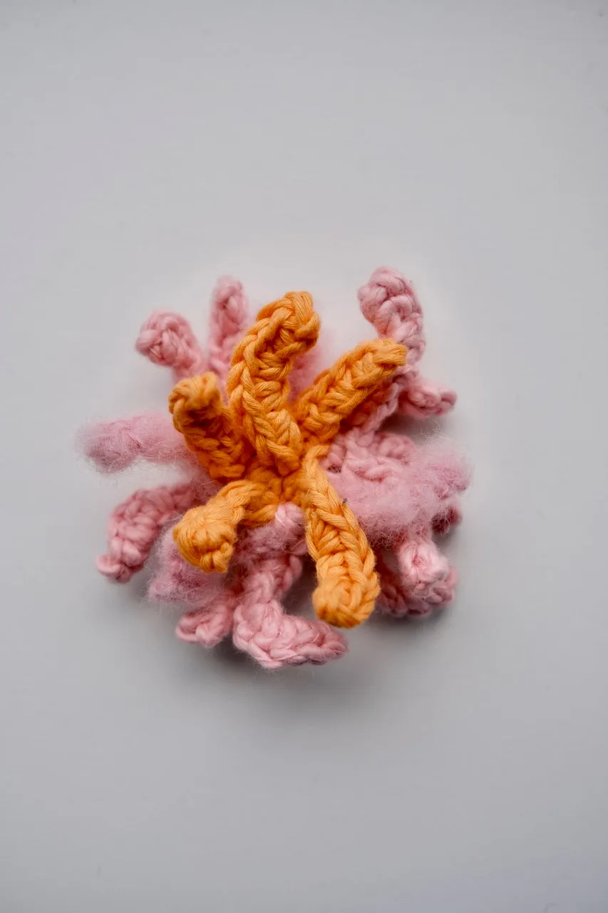 Hand crocheted brooche. Sonja