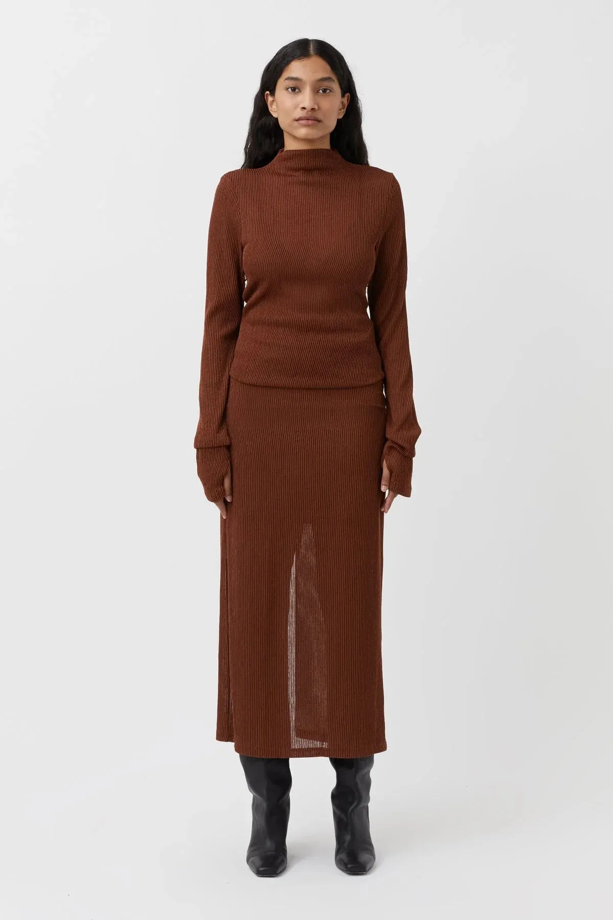 Haywood Long Sleeve Top Cocoa