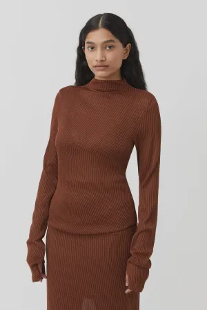 Haywood Long Sleeve Top Cocoa