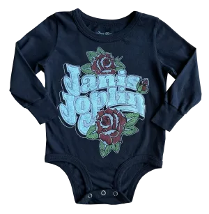 Janis Joplin Rose Long Sleeve Onesie