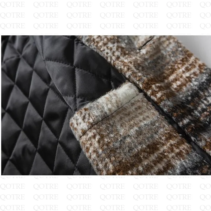 Letter Stand-Up Collar Thickened Embroidery Flannel Coat