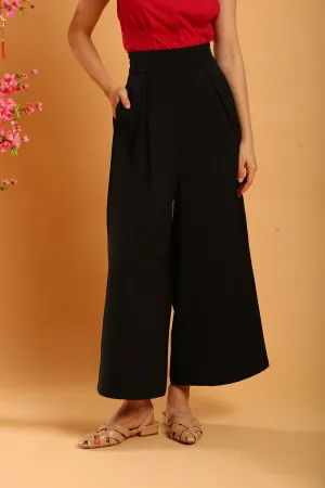 Liesa Wide Leg Pants in Black Liesa Wide Leg Pants in Black