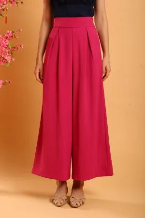 Liesa Wide Leg Pants in Plum Pink Liesa Wide Leg Pants in Plum Pink