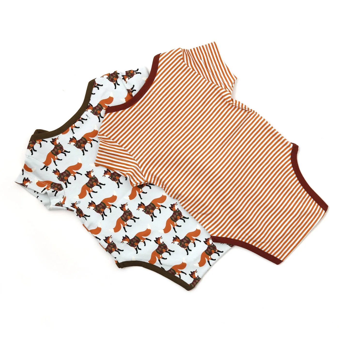 Organic Cotton Onesie (Pair) / Finnegan Fox