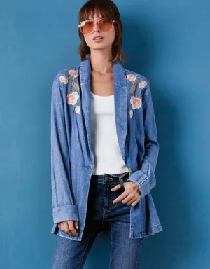 Rose Denim Blazer Rose Denim Blazer