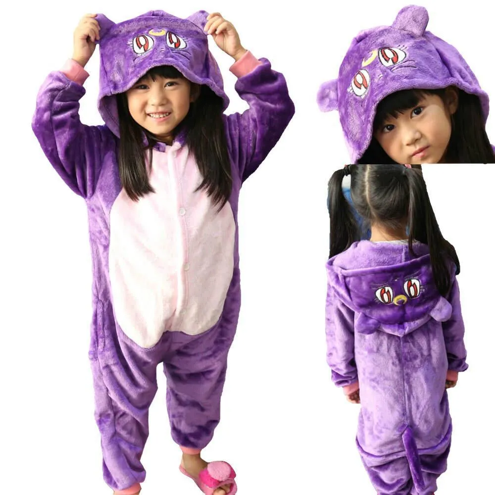Sailor moon Cat Luna Kids Animal Onesie kigurumi Pajamas
