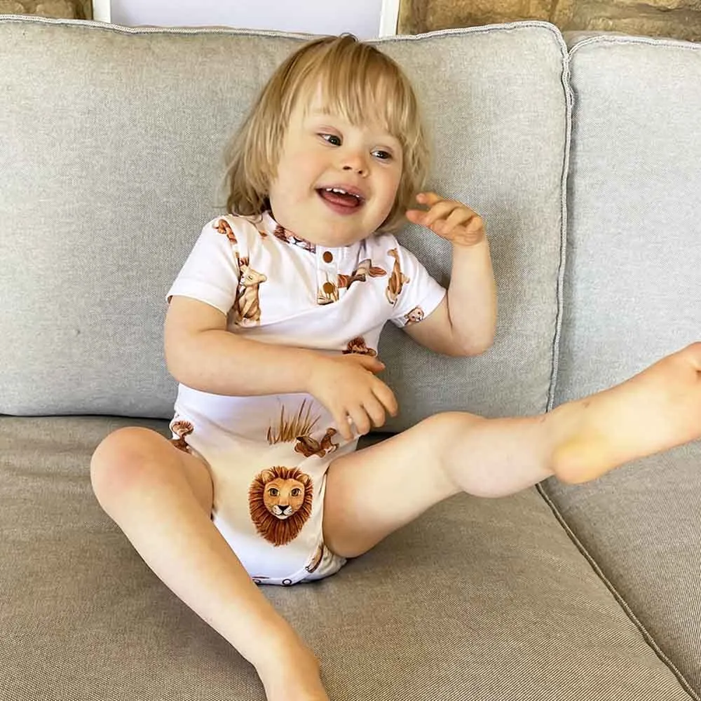 Short Sleeve Bodysuit - Lion