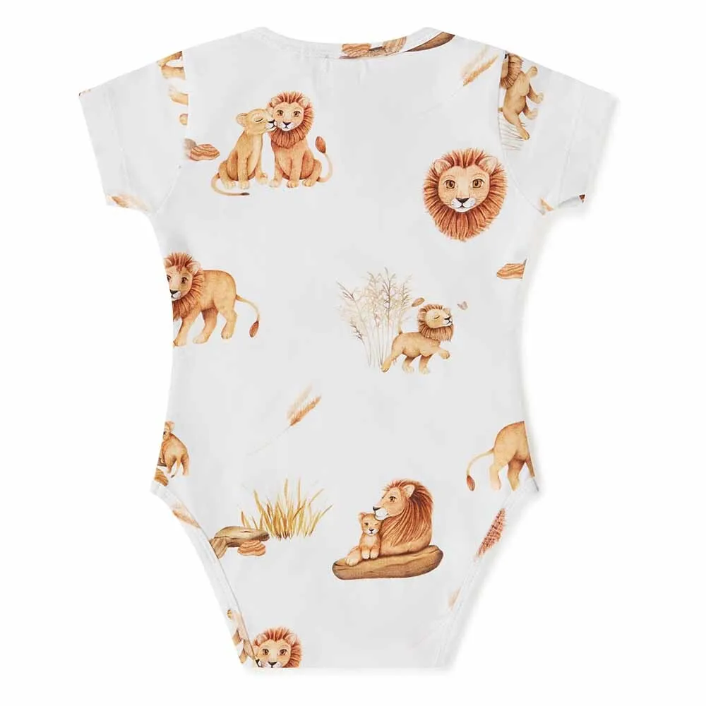 Short Sleeve Bodysuit - Lion