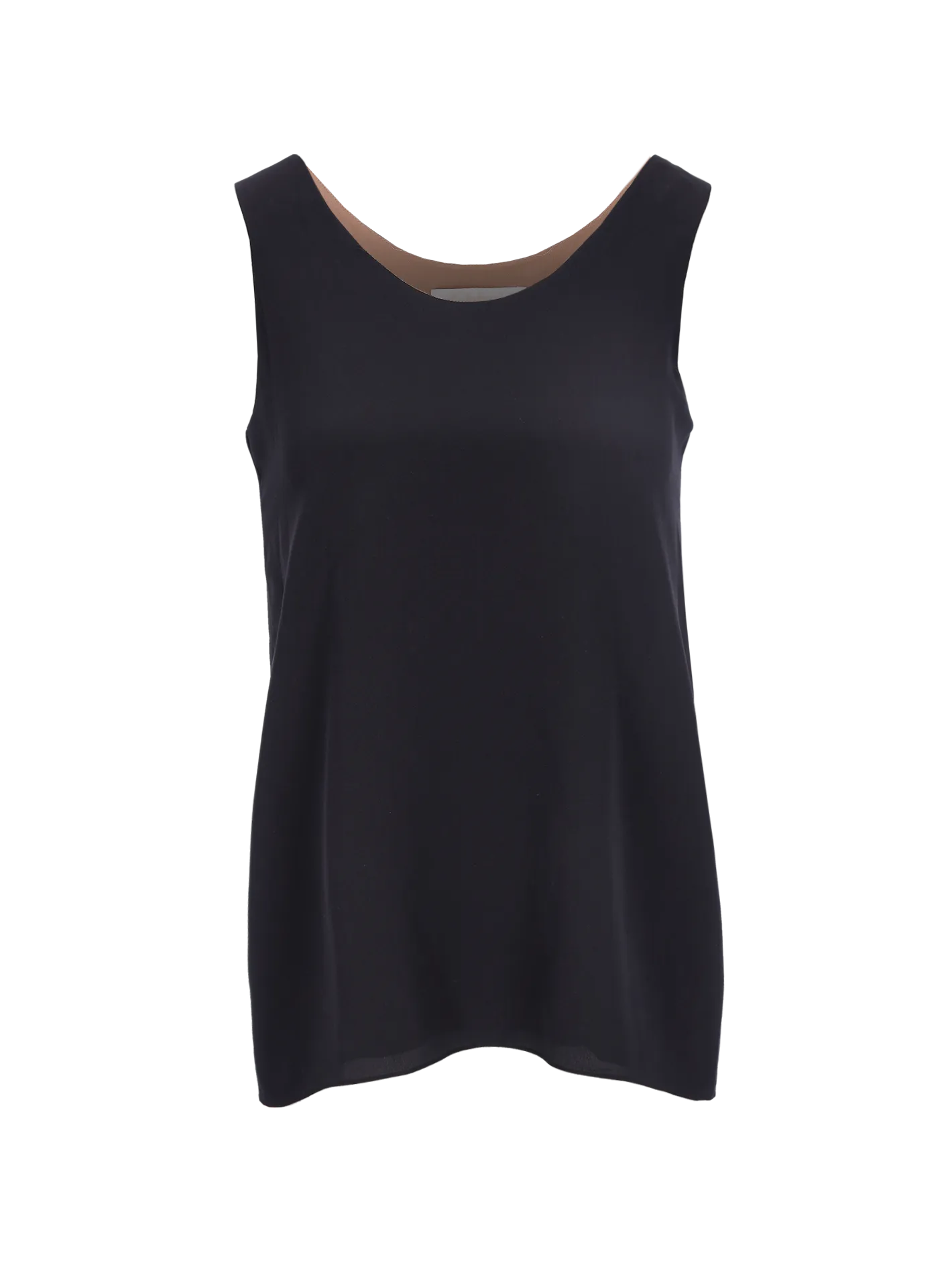 sleeveless silk top