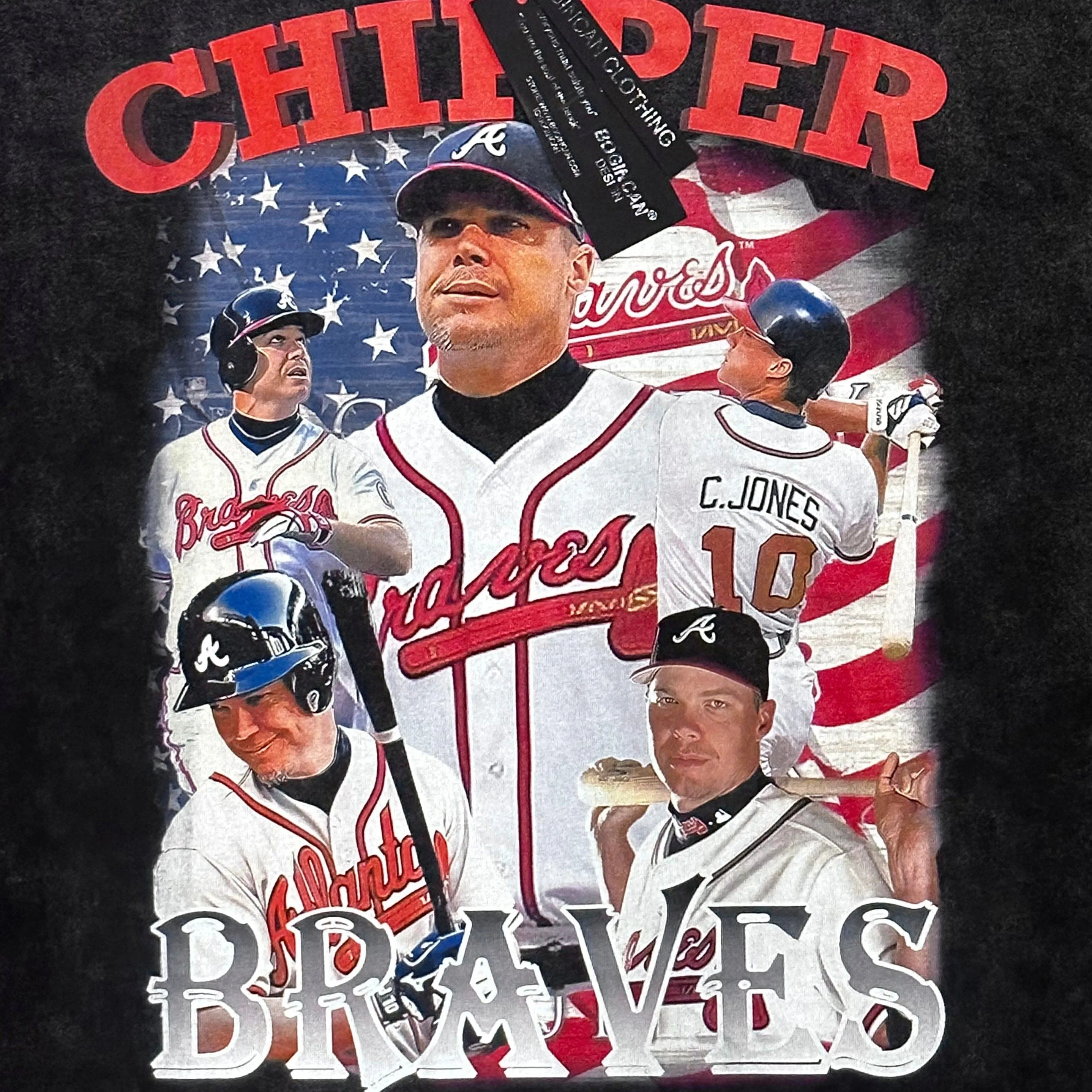 VINTAGE TEE |  CHIPPER JONES& ATLANTA BRAVES