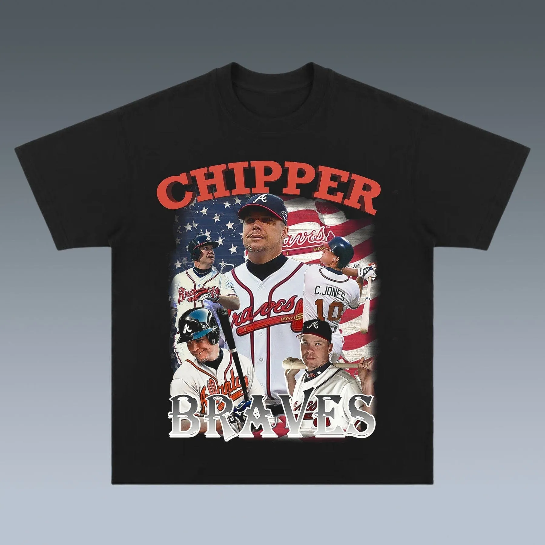 VINTAGE TEE |  CHIPPER JONES& ATLANTA BRAVES