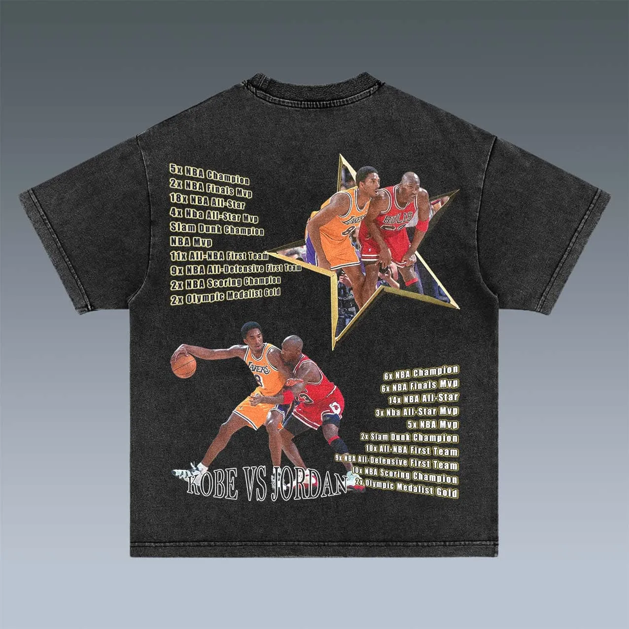VINTAGE TEE |  KOBE VS JORDAN- 24VS23