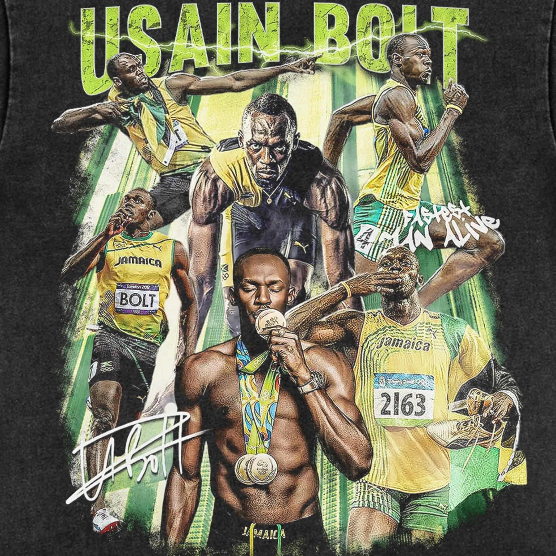 VINTAGE TEE |  USAIN ST LEO BOLT